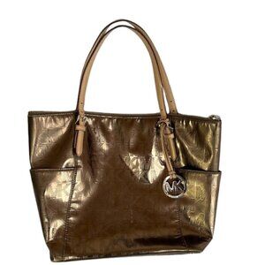 Vintage Michael Kors Large Purse Gold Metallic - Pre-owned